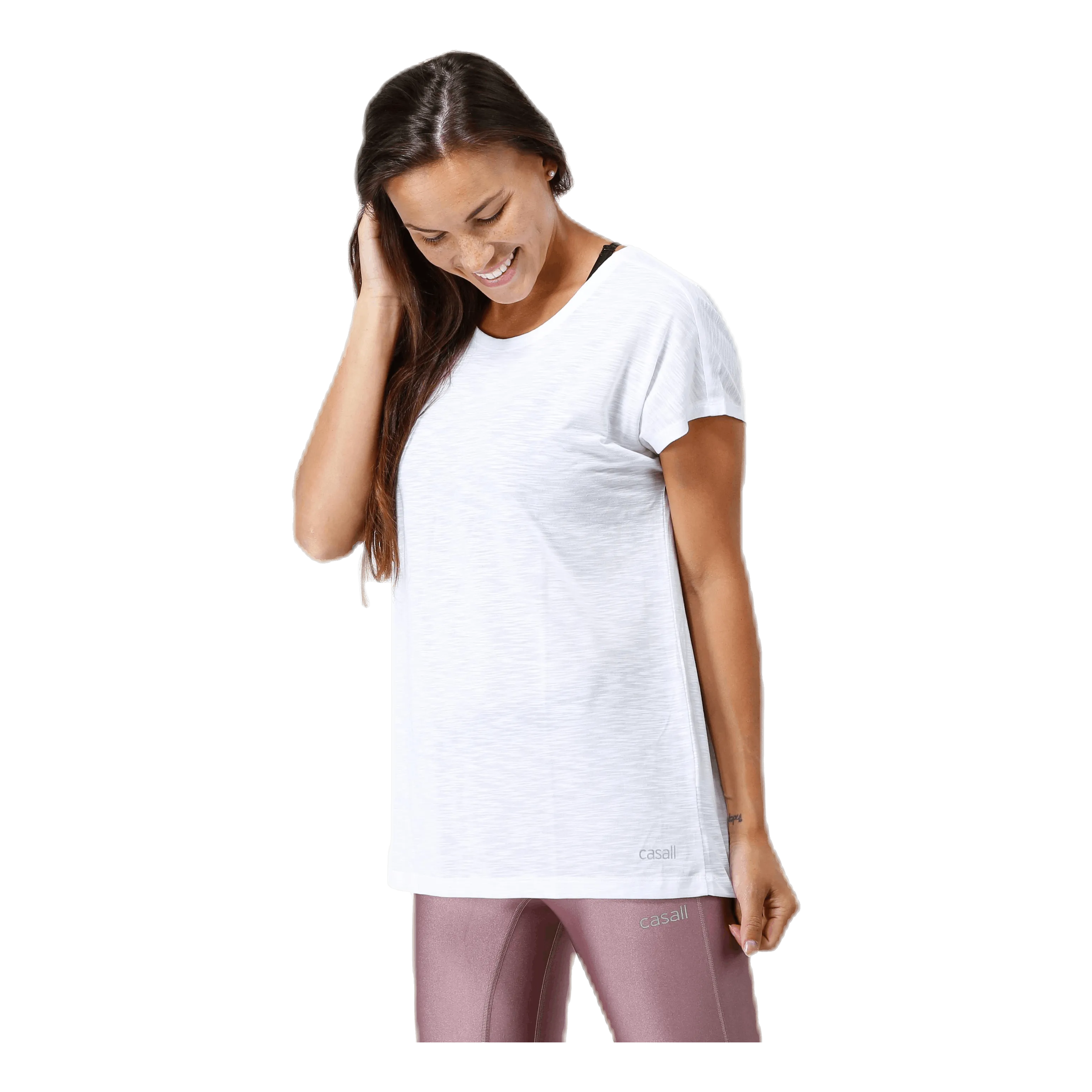 Raw Elastic Tee White