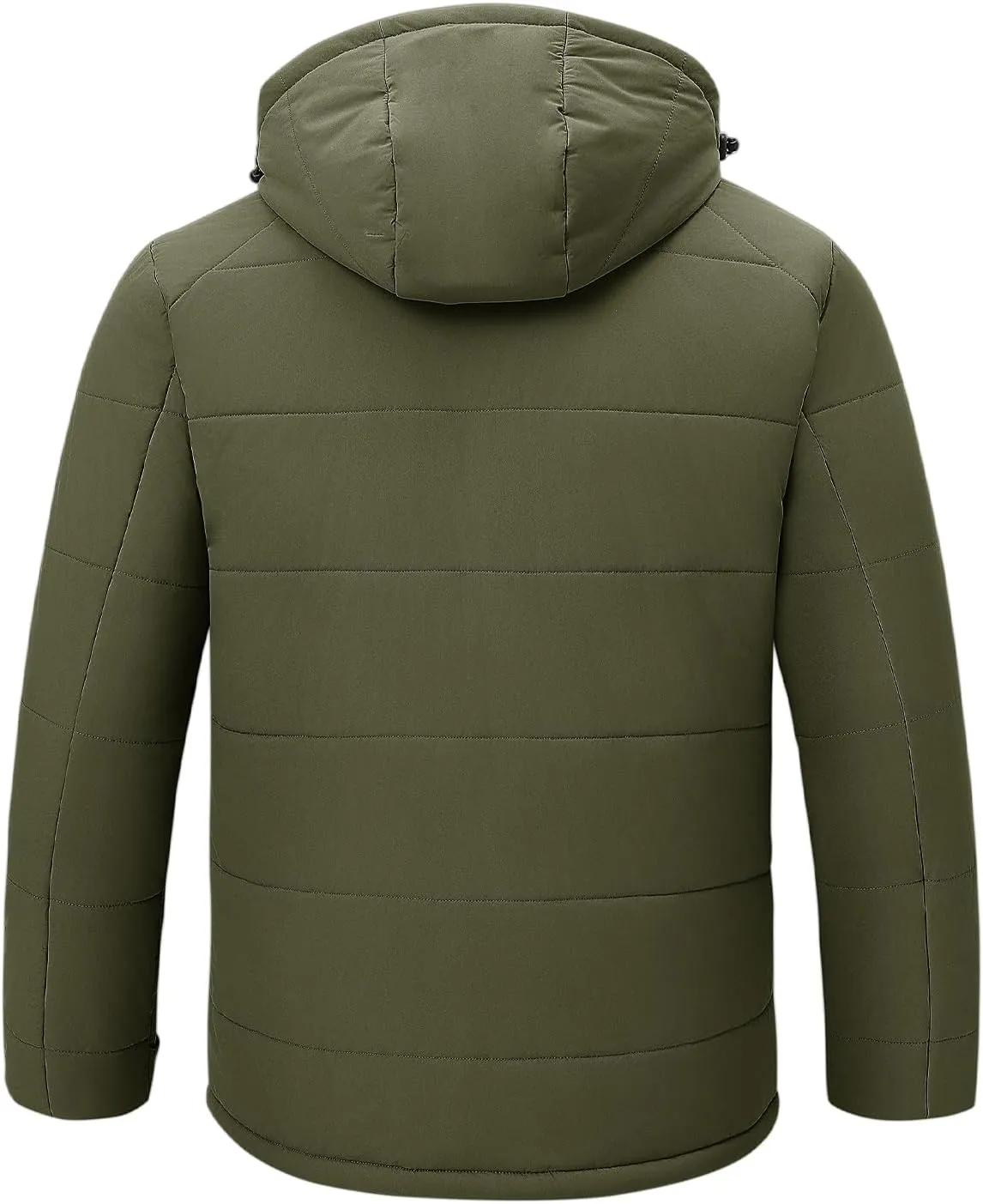 Rdruko Men's Winter Coats Water Resistant Fleece Insulated Warm Windproof Thicken Hooded Jacket