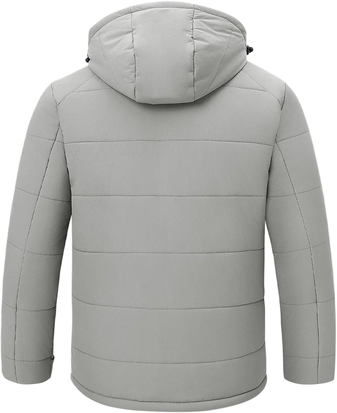 Rdruko Men's Winter Coats Water Resistant Fleece Insulated Warm Windproof Thicken Hooded Jacket