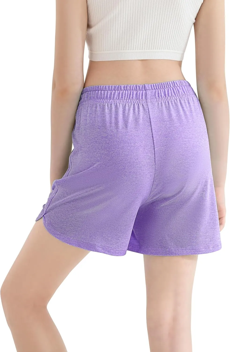 Resinta 4 Pack Girls Athletic Shorts Dry-Fit Soccer Running Shorts for Kids Workout Gym Active Apparel with Zipper Pockets