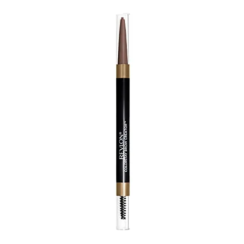 Revlon Colorstay Eyebrow Pencil Creator with Powder & Spoolie Brush to Fill, Define, Sculpt, Shape & Diffuse Perfect Brows, Medium Brown (635) 0.23 oz