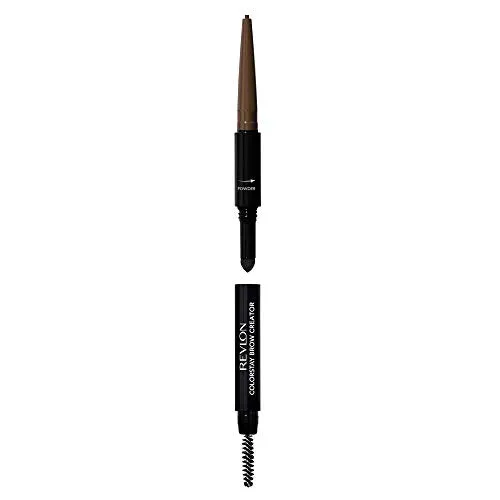 Revlon Colorstay Eyebrow Pencil Creator with Powder & Spoolie Brush to Fill, Define, Sculpt, Shape & Diffuse Perfect Brows, Medium Brown (635) 0.23 oz
