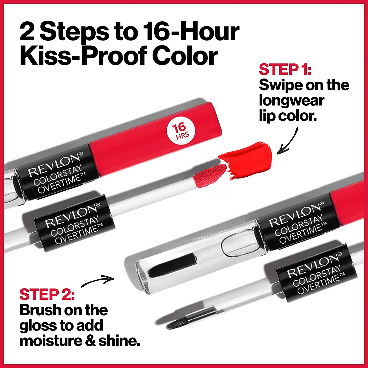 Revlon Liquid Lipstick with Clear Lip Gloss,