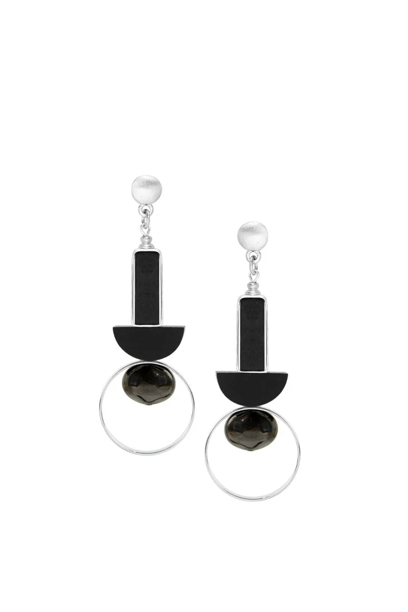 Ring Around Moon Post Earring