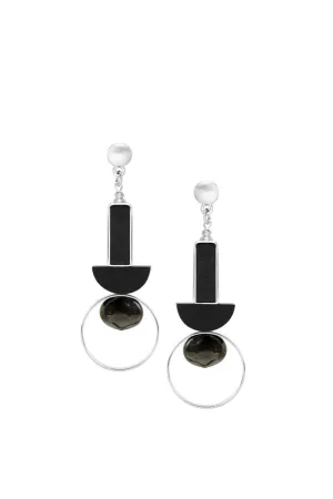 Ring Around Moon Post Earring