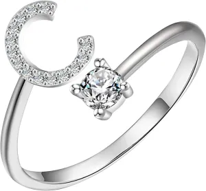 Rings for Teen Girls Set Heart Shaped White Opal Engagement Promise Band Ring Valentines Jewelry Gifts
