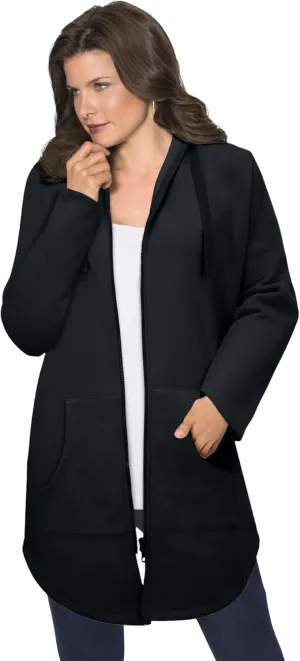 Roaman's Women's Plus Size Fleece Zip Hoodie Sweatshirt