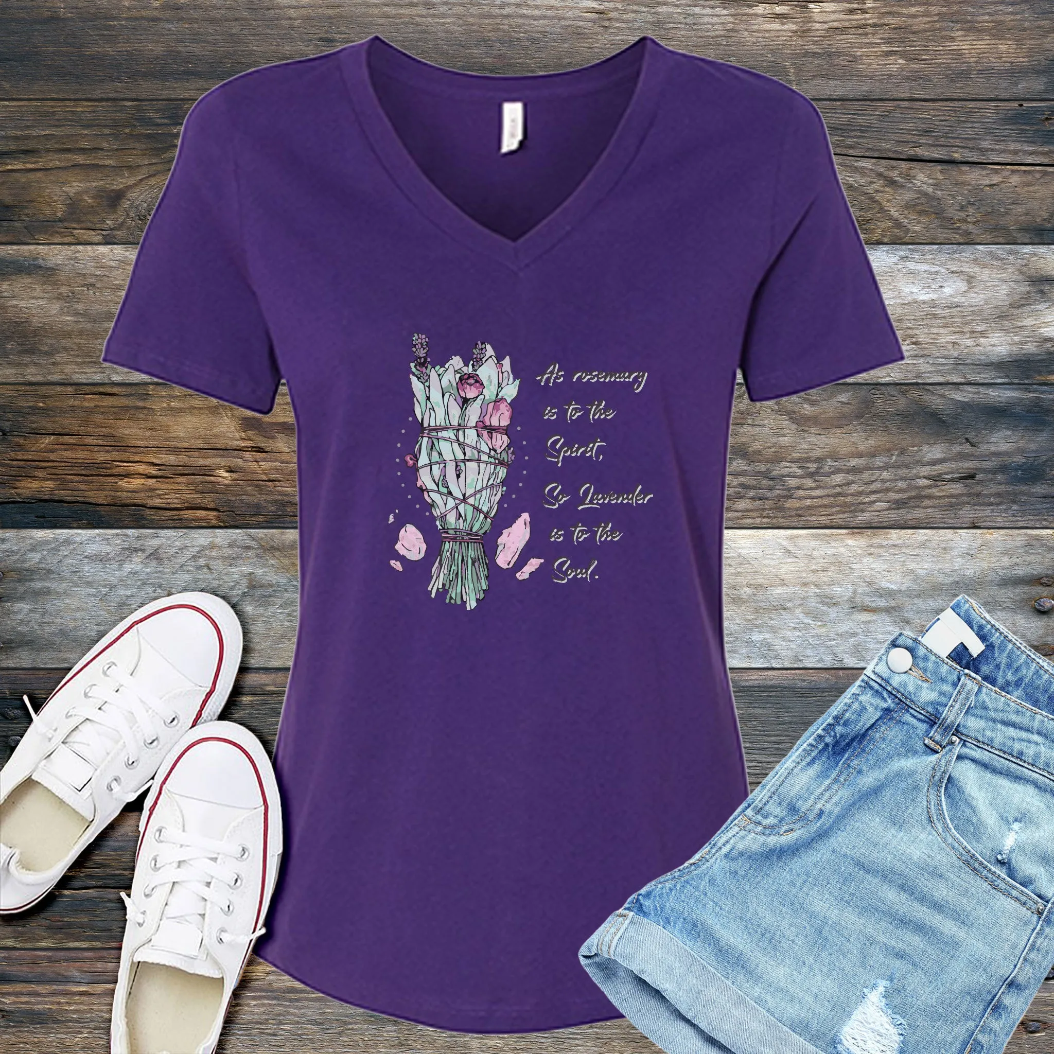 Rosemary Lavender Spirit and Soul V-Neck