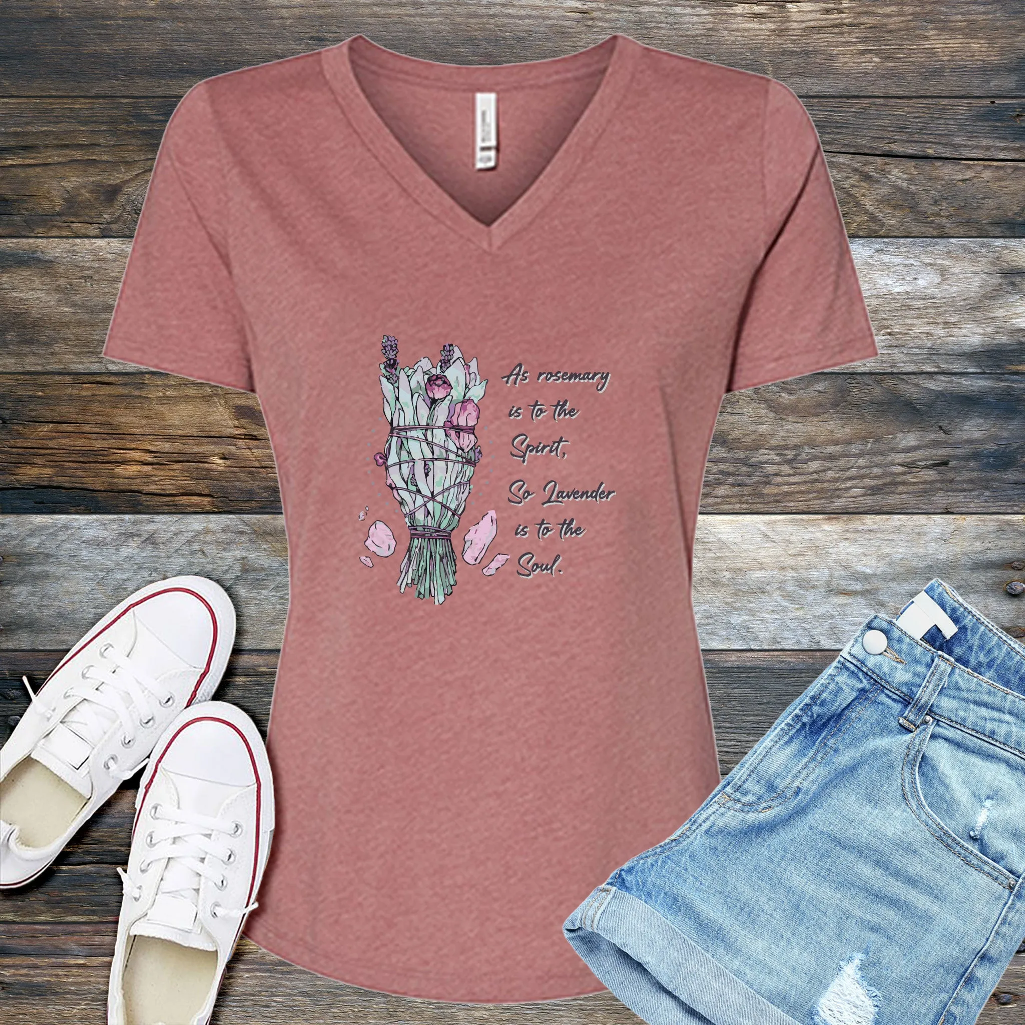 Rosemary Lavender Spirit and Soul V-Neck