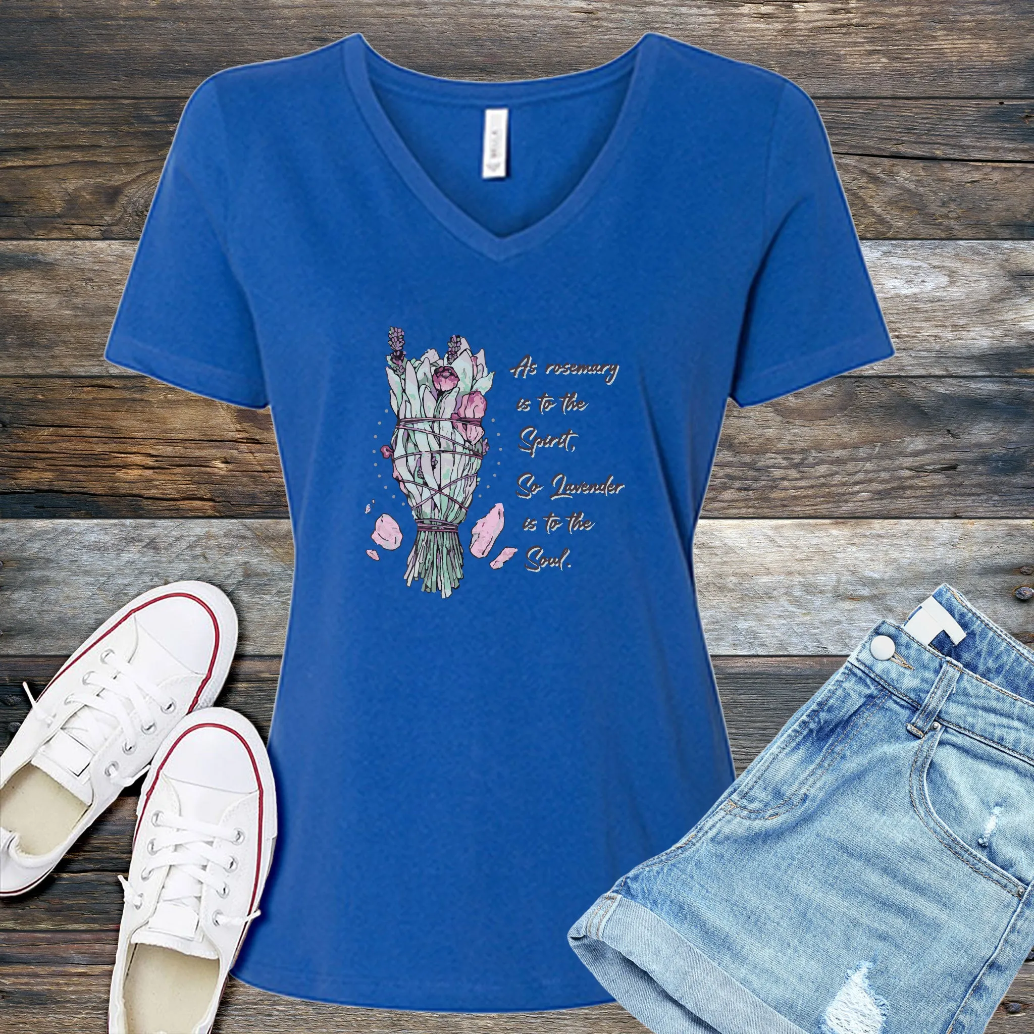Rosemary Lavender Spirit and Soul V-Neck