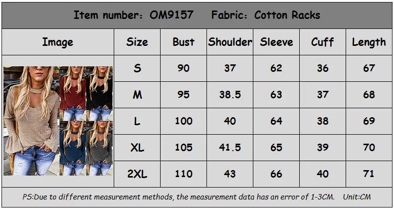 Ruffle Deep V-neck Slim T-shirt