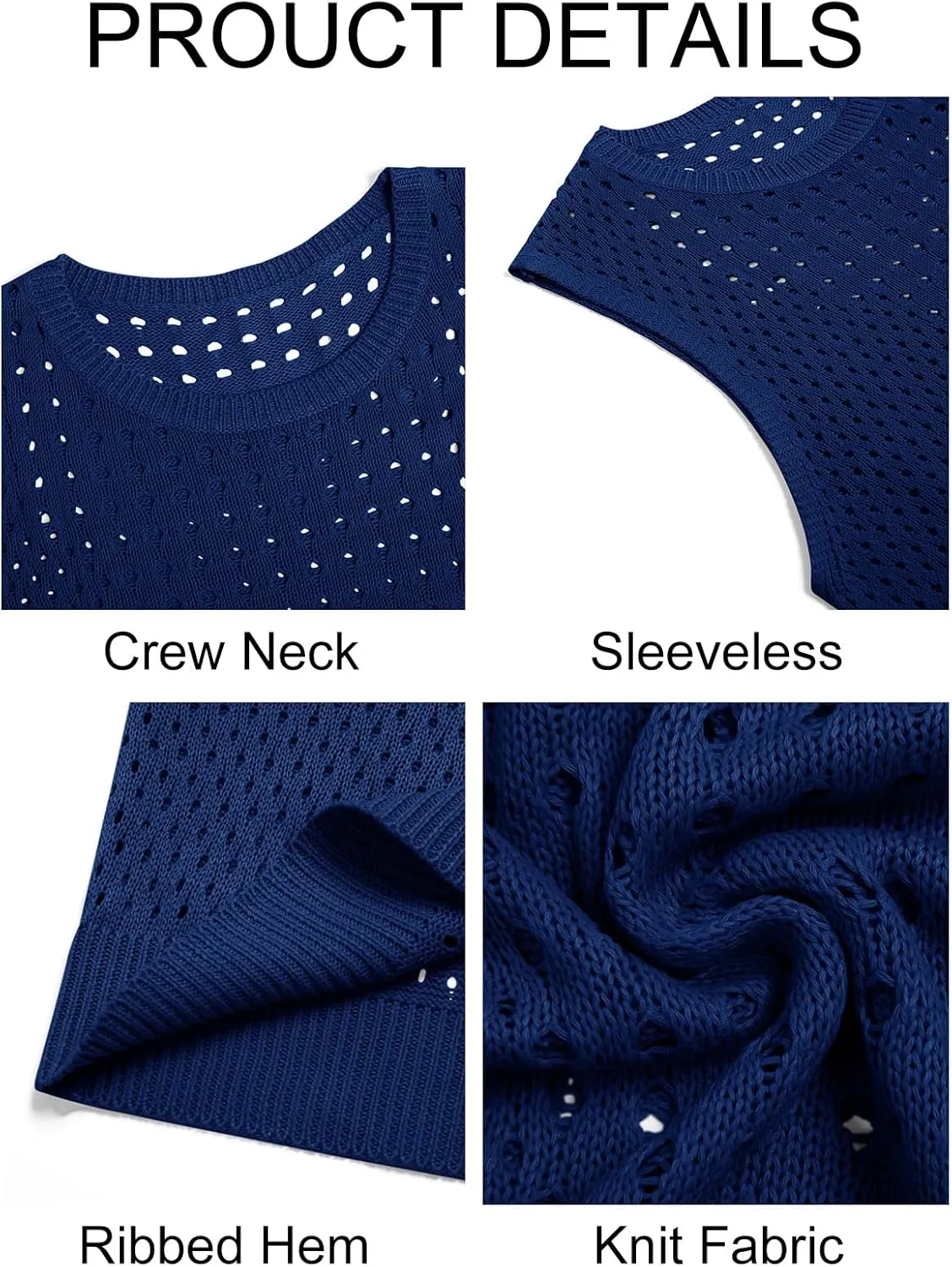 Runcati Mens Knit Sleeveless Tank Tops Casual Hollow Out T Shirts Beach Summer See Through Tops