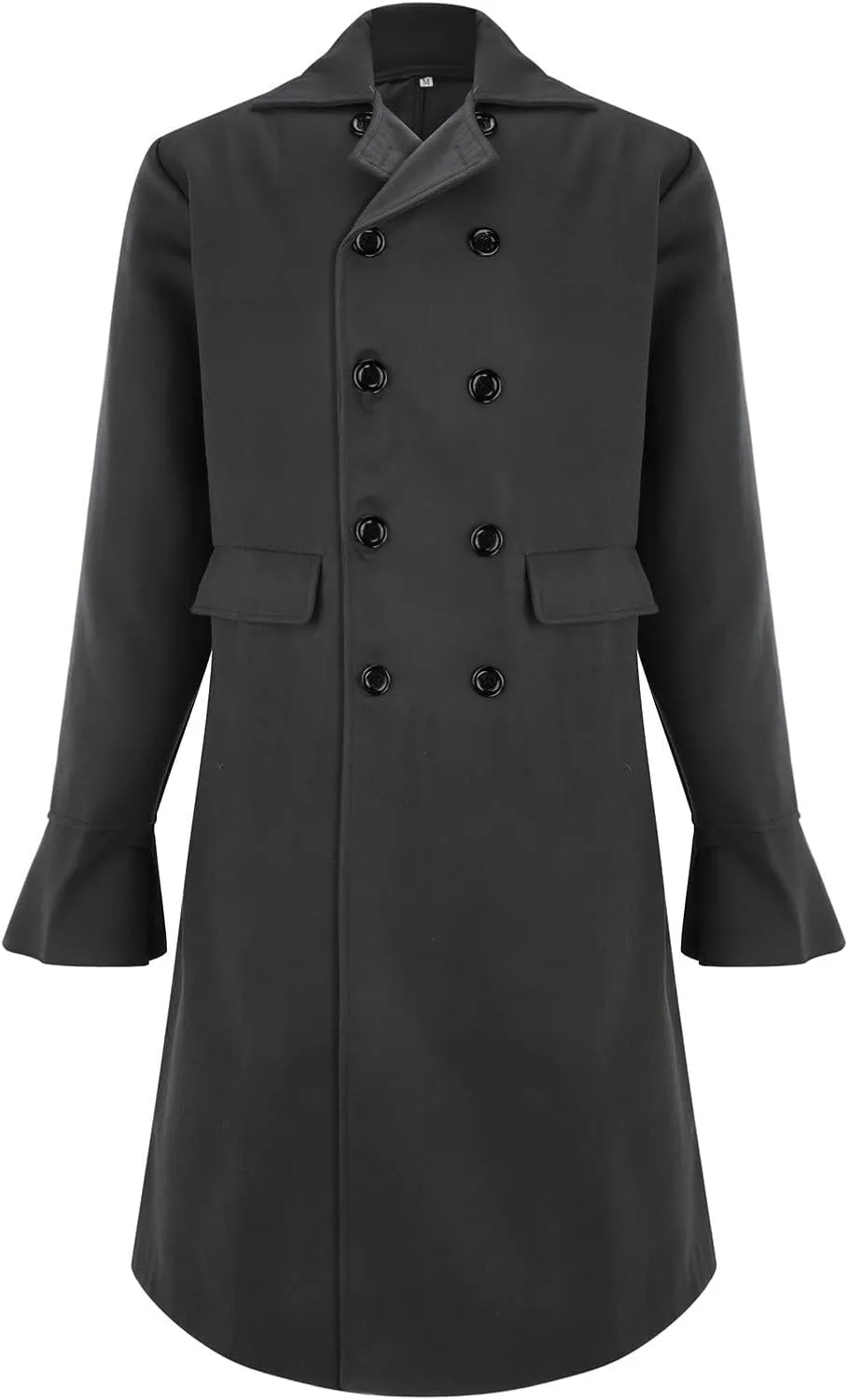 SAMST Mens Trench Coat Wool Blend Long Coat Double Breasted Pea Coat Casual Slim Fit Jacket Warm Winter Overcoat with Pocket