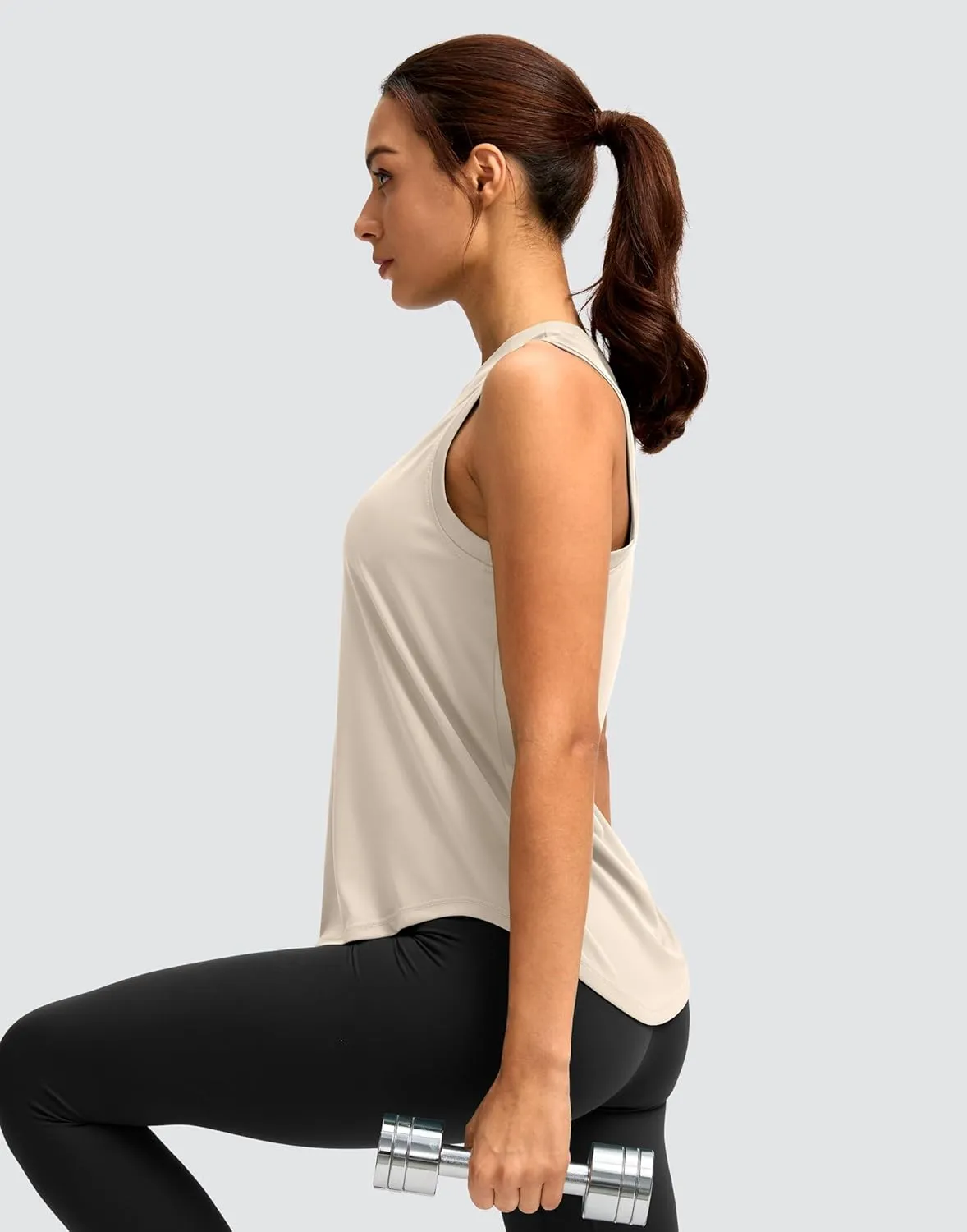 SANTINY Women's Sleeveless Workout Tops Lightweight Tennis Yoga Athletic Running Shirts Racerback Tank Tops for Women