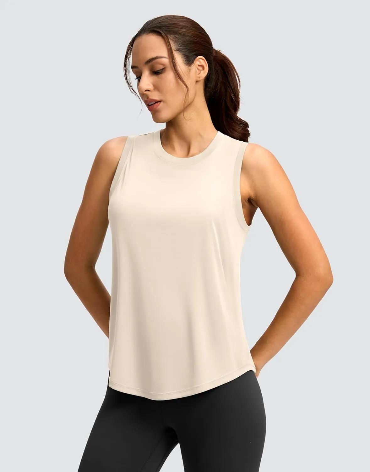 SANTINY Women's Sleeveless Workout Tops Lightweight Tennis Yoga Athletic Running Shirts Racerback Tank Tops for Women