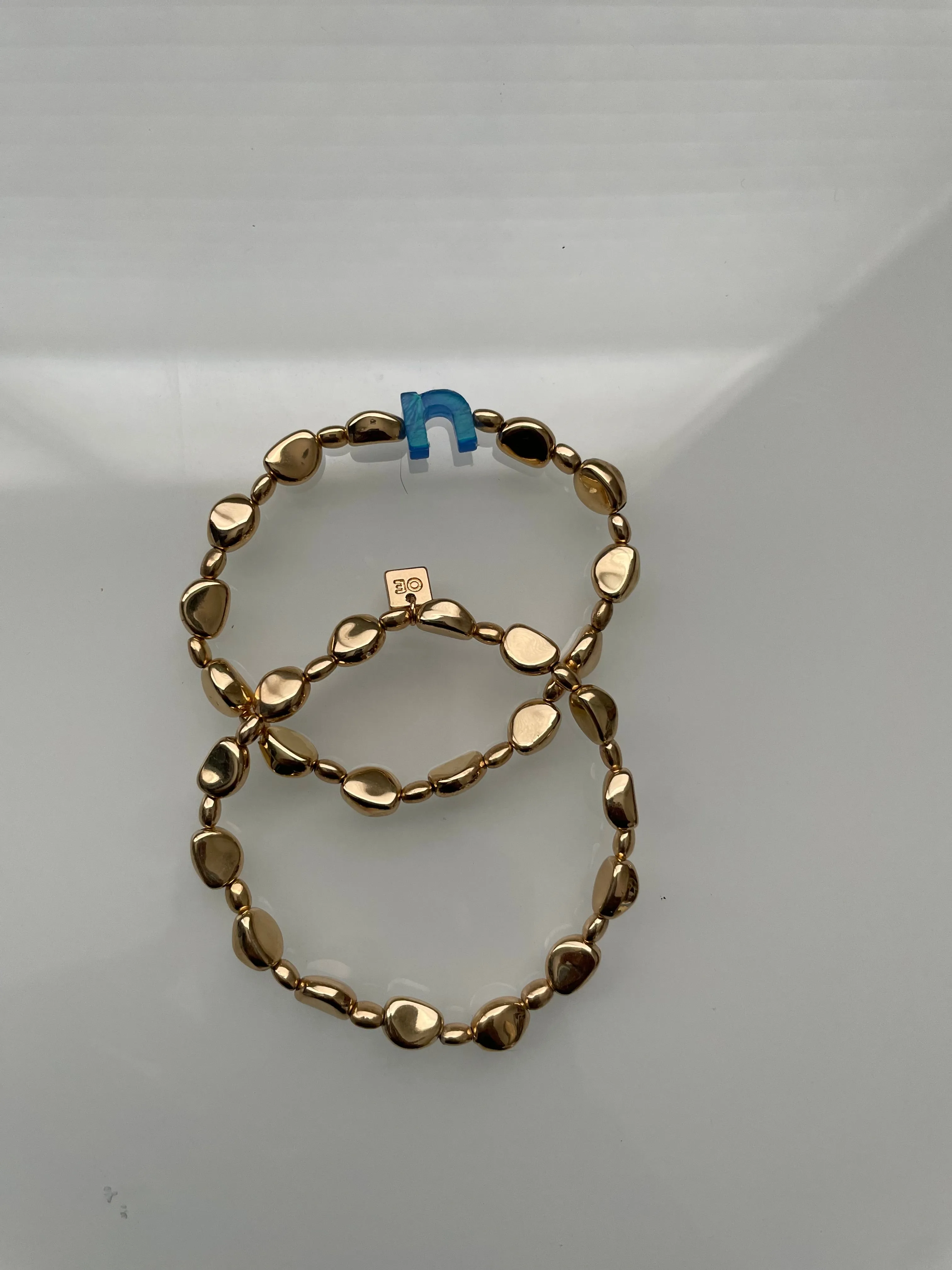 Set of 2 Initial Beaded Bracelets