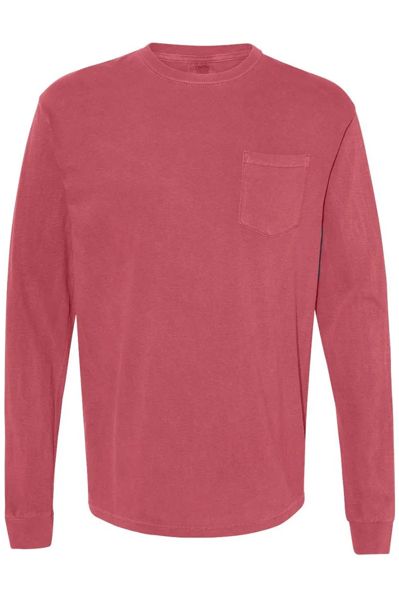 Shades of Red/Orange Comfort Colors Long Sleeve Pocket Tee
