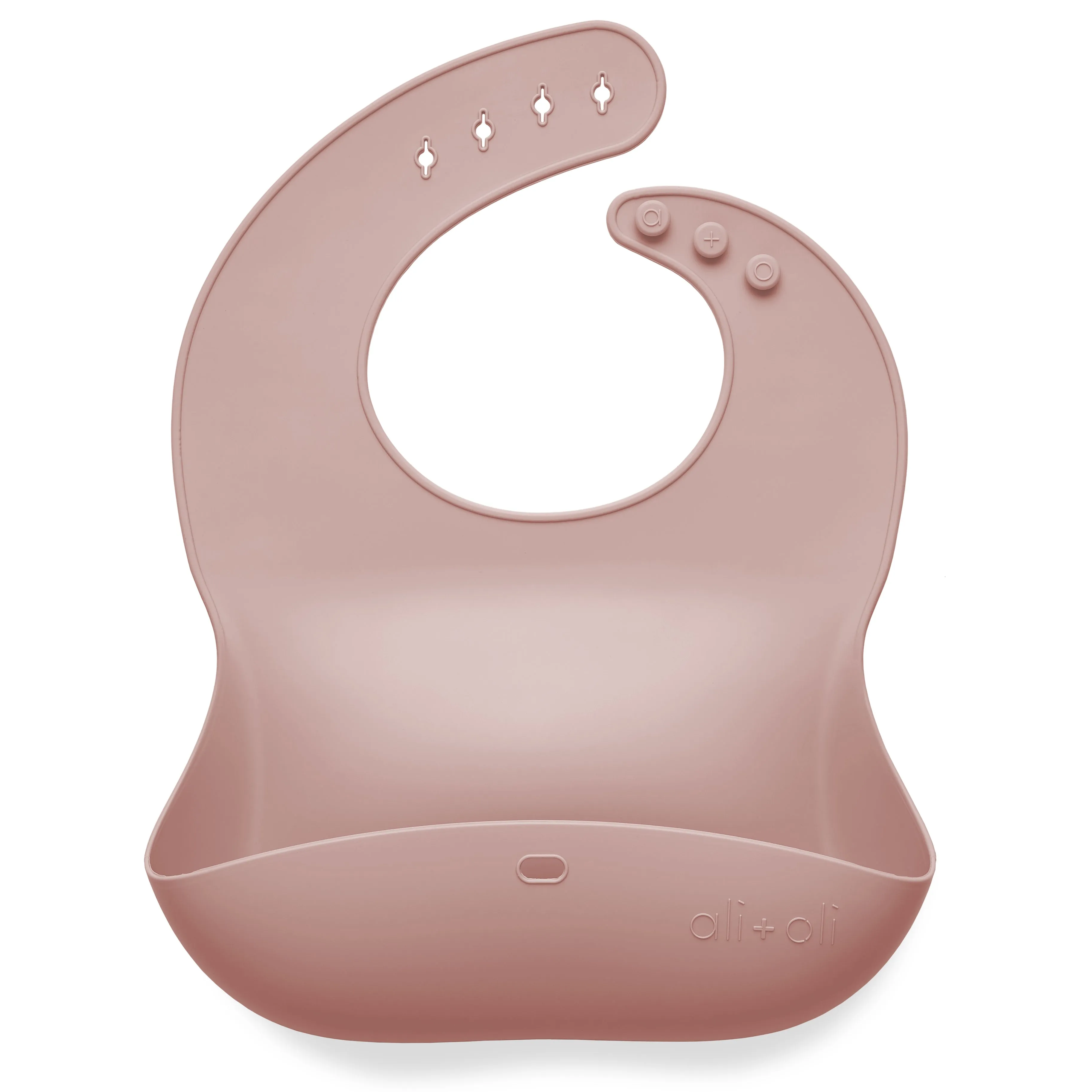 Silicone Baby Bib | Soft Blush