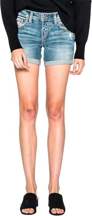 Silver Jeans Co. Women's Boyfriend Mid Rise Short