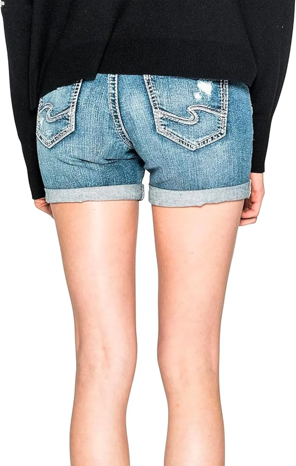 Silver Jeans Co. Women's Boyfriend Mid Rise Short