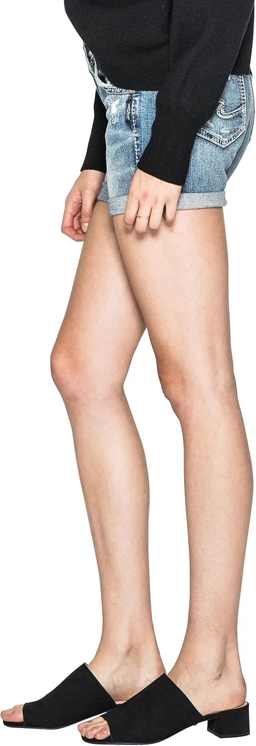 Silver Jeans Co. Women's Boyfriend Mid Rise Short