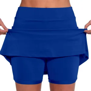 Skirts for Women Trendy Summer Long Athletic Dress for Women with Shorts Knee Length Running Shorts for Men 9 inch