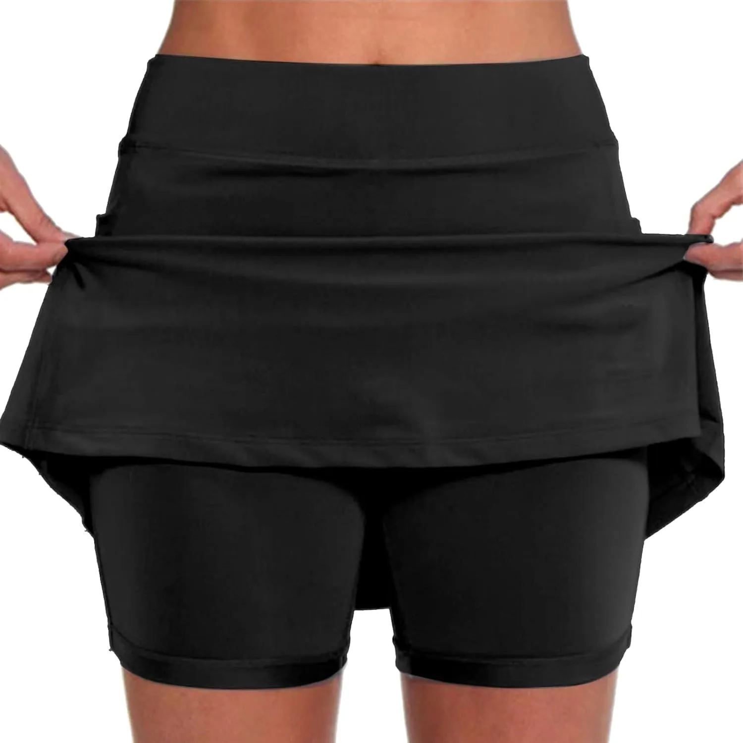 Skirts for Women Trendy Summer Long Athletic Dress for Women with Shorts Knee Length Running Shorts for Men 9 inch