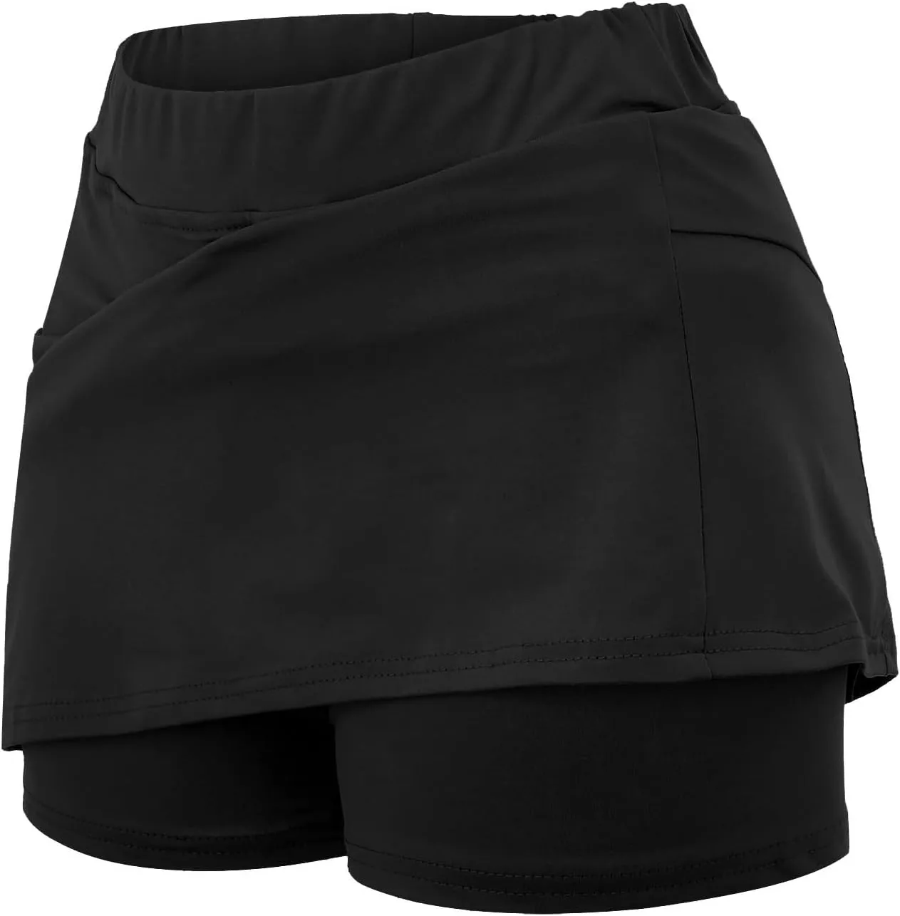 Skirts for Women Trendy Summer Long Athletic Dress for Women with Shorts Knee Length Running Shorts for Men 9 inch