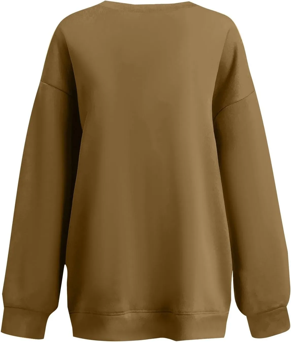 slqdgmryz Crewneck Sweatshirts Women Oversized Preppy Sweatshirt Plain Y2k No Hood Fleece Pullover Hoodie with Pockets