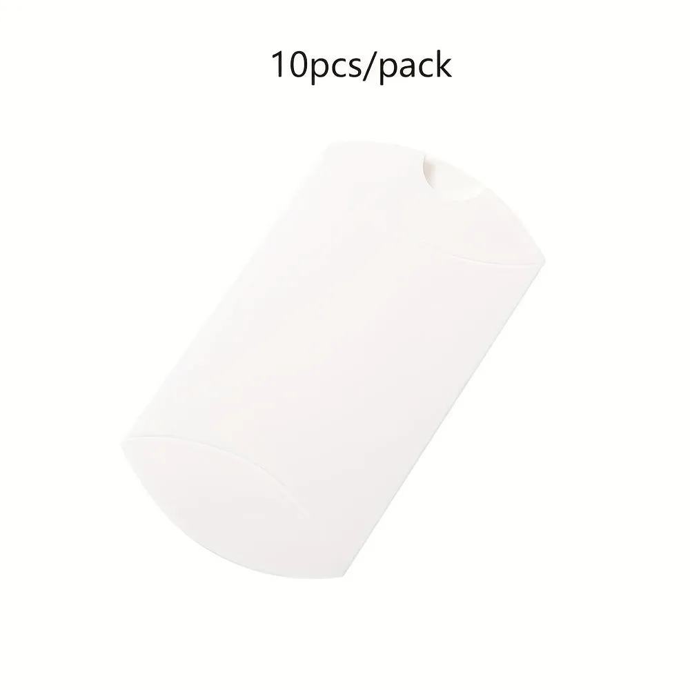 Small Kraft Paper Pillow Boxes for Jewelry Packaging and Gifts