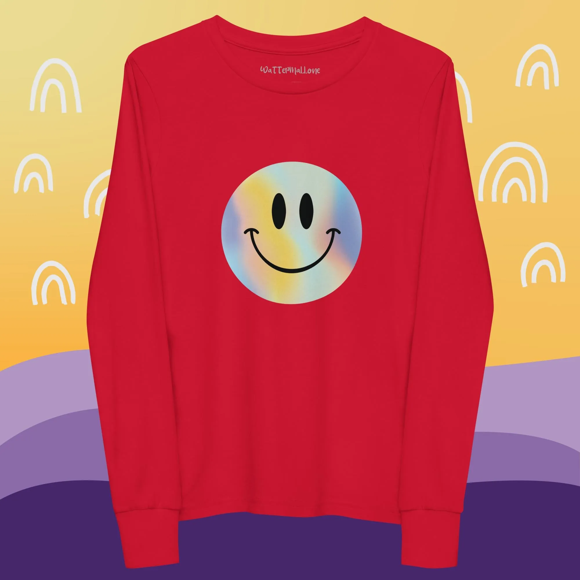 Smiley Face Youth Long Sleeve Tee