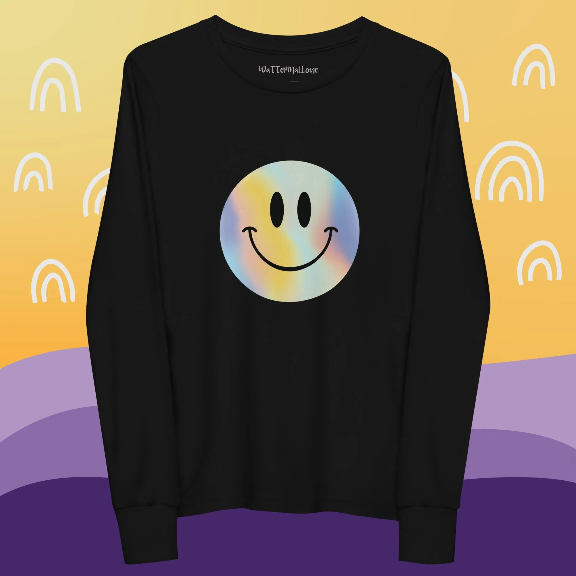 Smiley Face Youth Long Sleeve Tee
