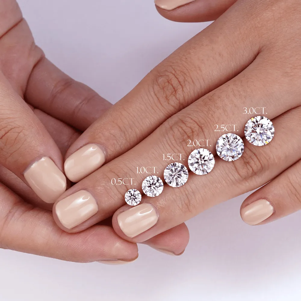 Solitaire Round Cut Engagement Ring With Pavé Accents