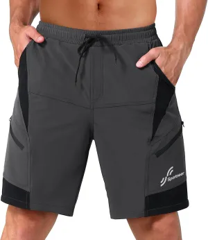 Sportneer Bike Shorts for Men: 3D Padded Lightweight Riding Biking Cycling Mountain Bike Shorts for Men with Zipper Pockets