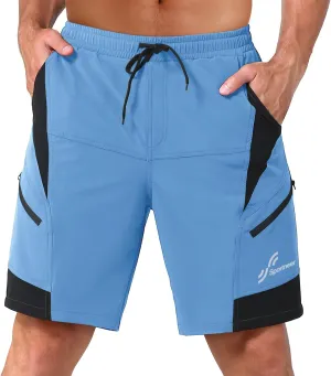 Sportneer Bike Shorts for Men: 3D Padded Lightweight Riding Biking Cycling Mountain Bike Shorts for Men with Zipper Pockets