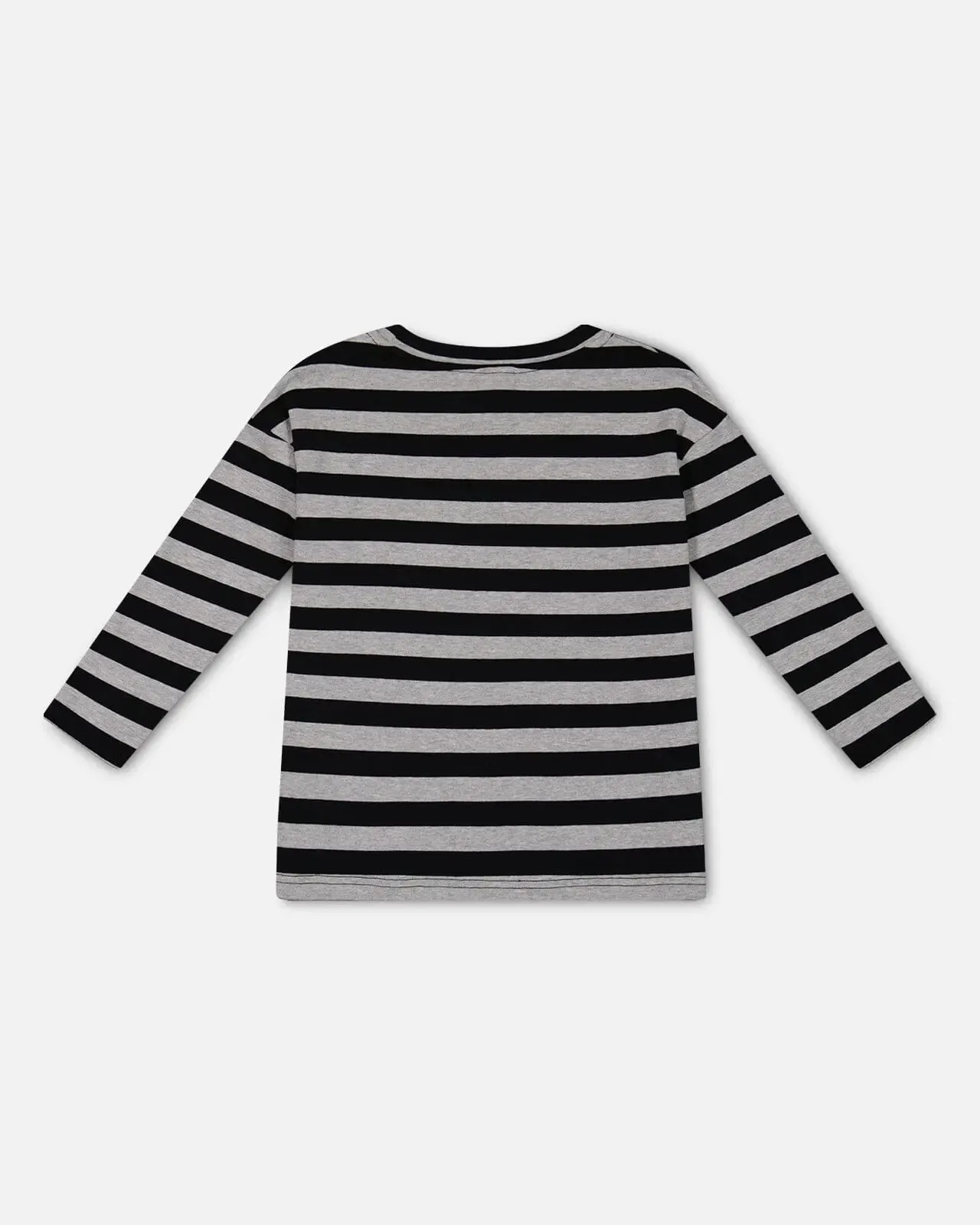 Striped Rib T-Shirt Black