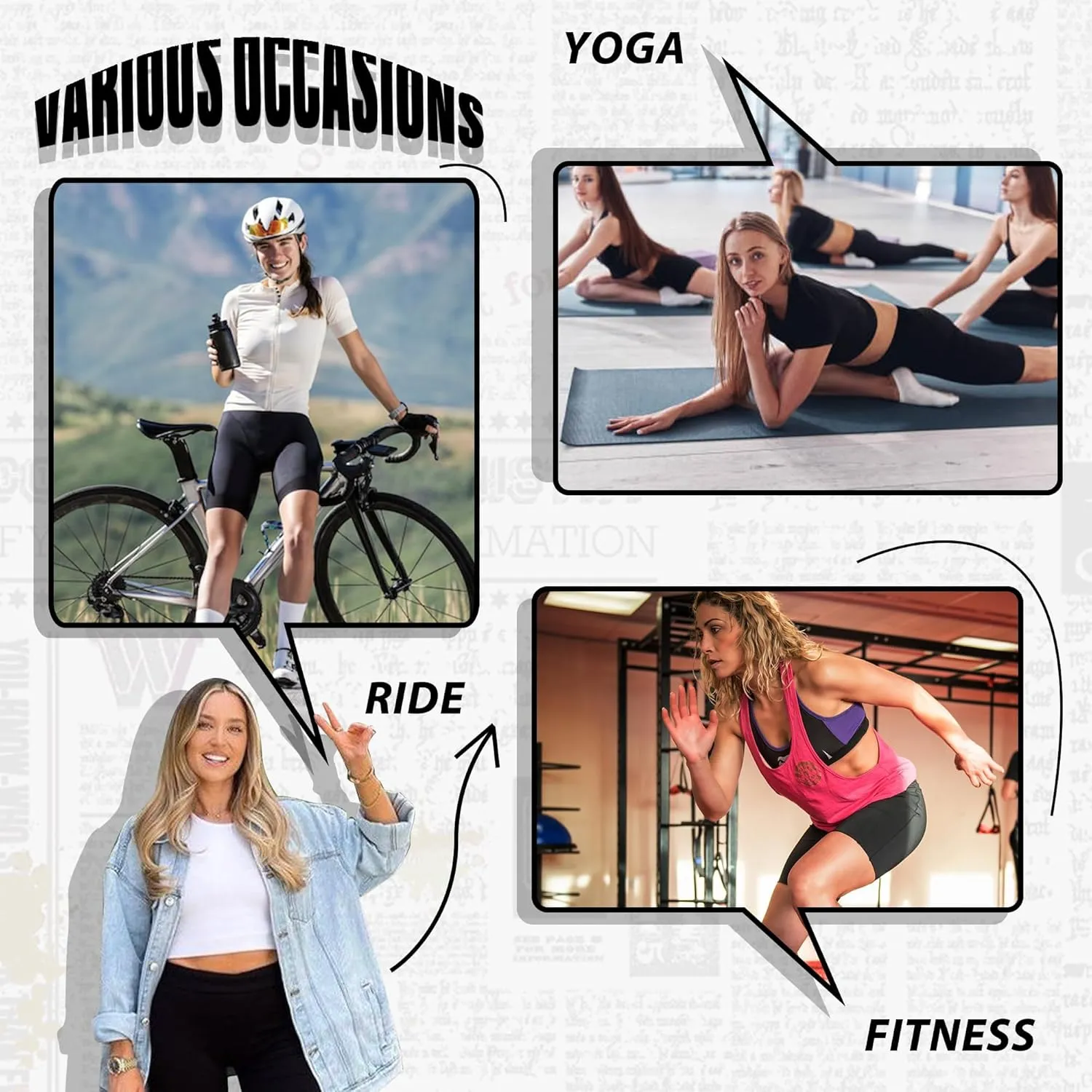 Sundwudu 4 Pack Biker Shorts for Women - 8/5/3 High Waist Tummy Control Summer Workout Shorts for Running Yoga Athletic