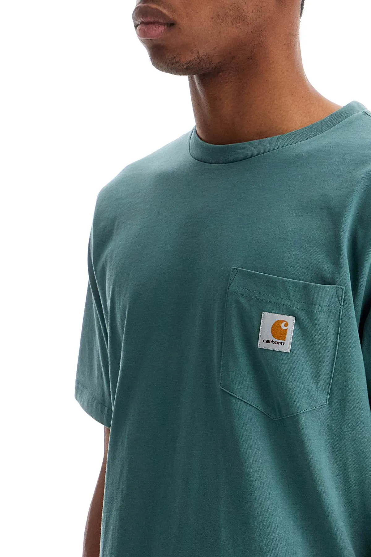 t-shirt with chest pocket I030434 SILVER PINE