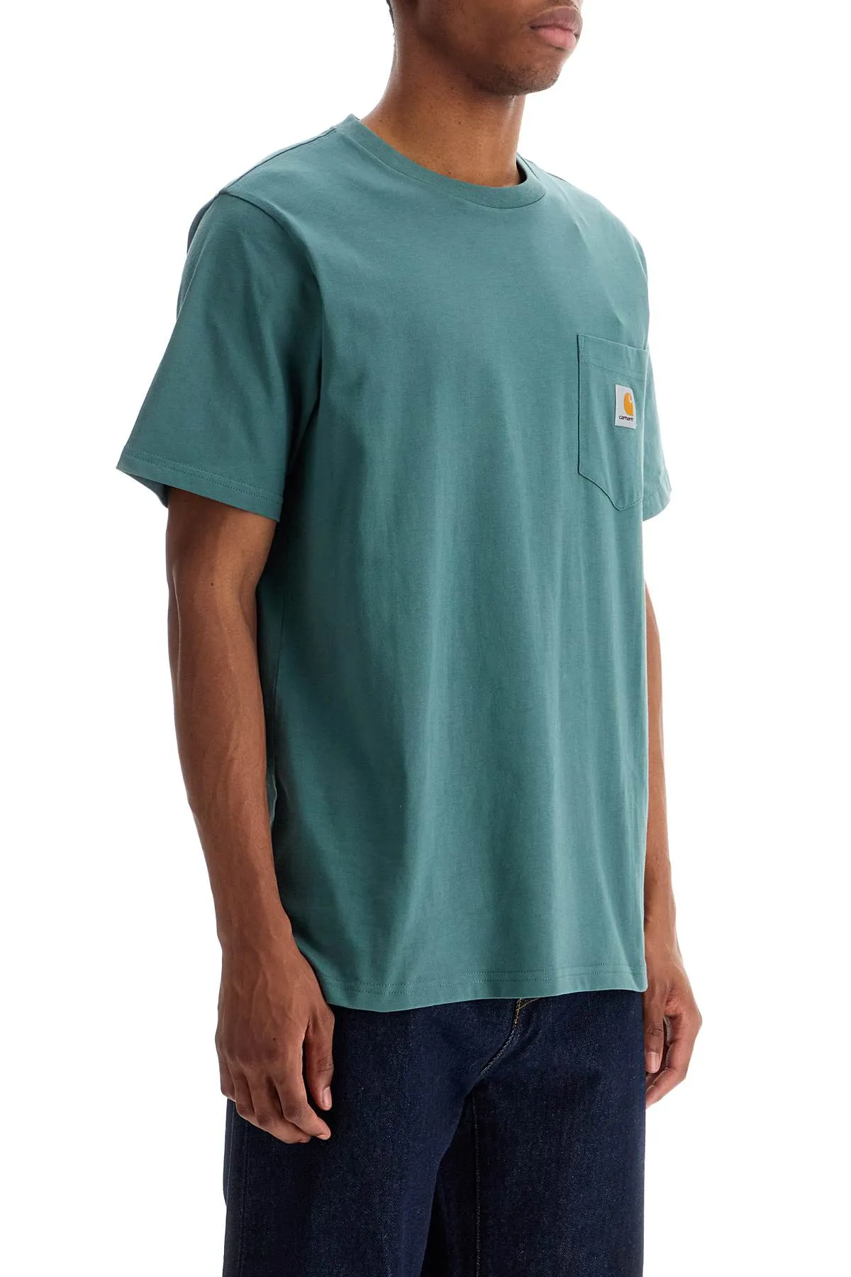 t-shirt with chest pocket I030434 SILVER PINE