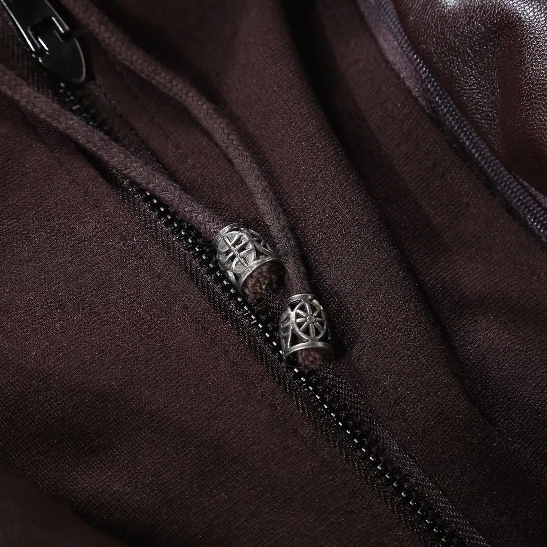 Tanming Women's Removable Hooded Faux Leather Jackets