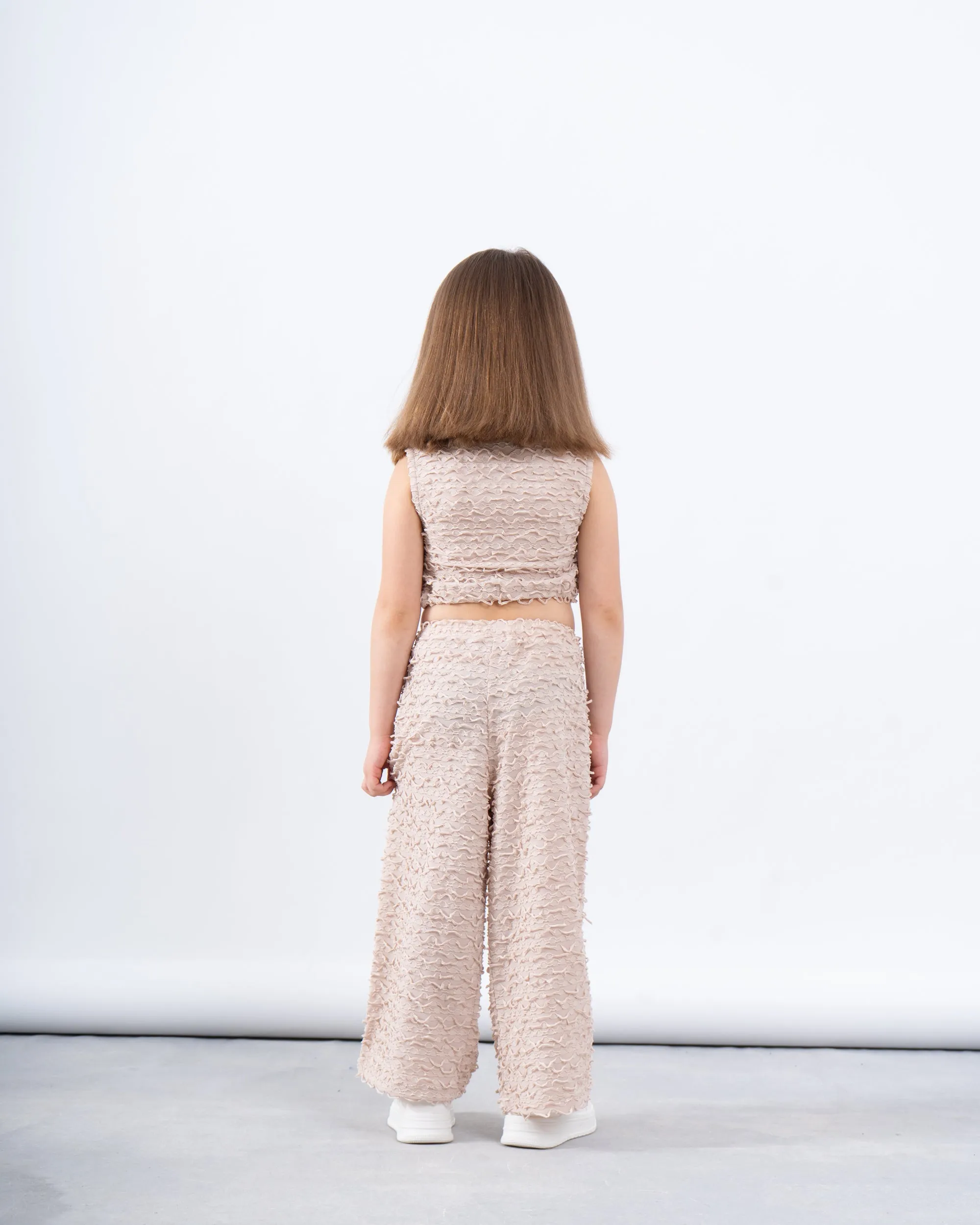 Textured Crop Top With Knot