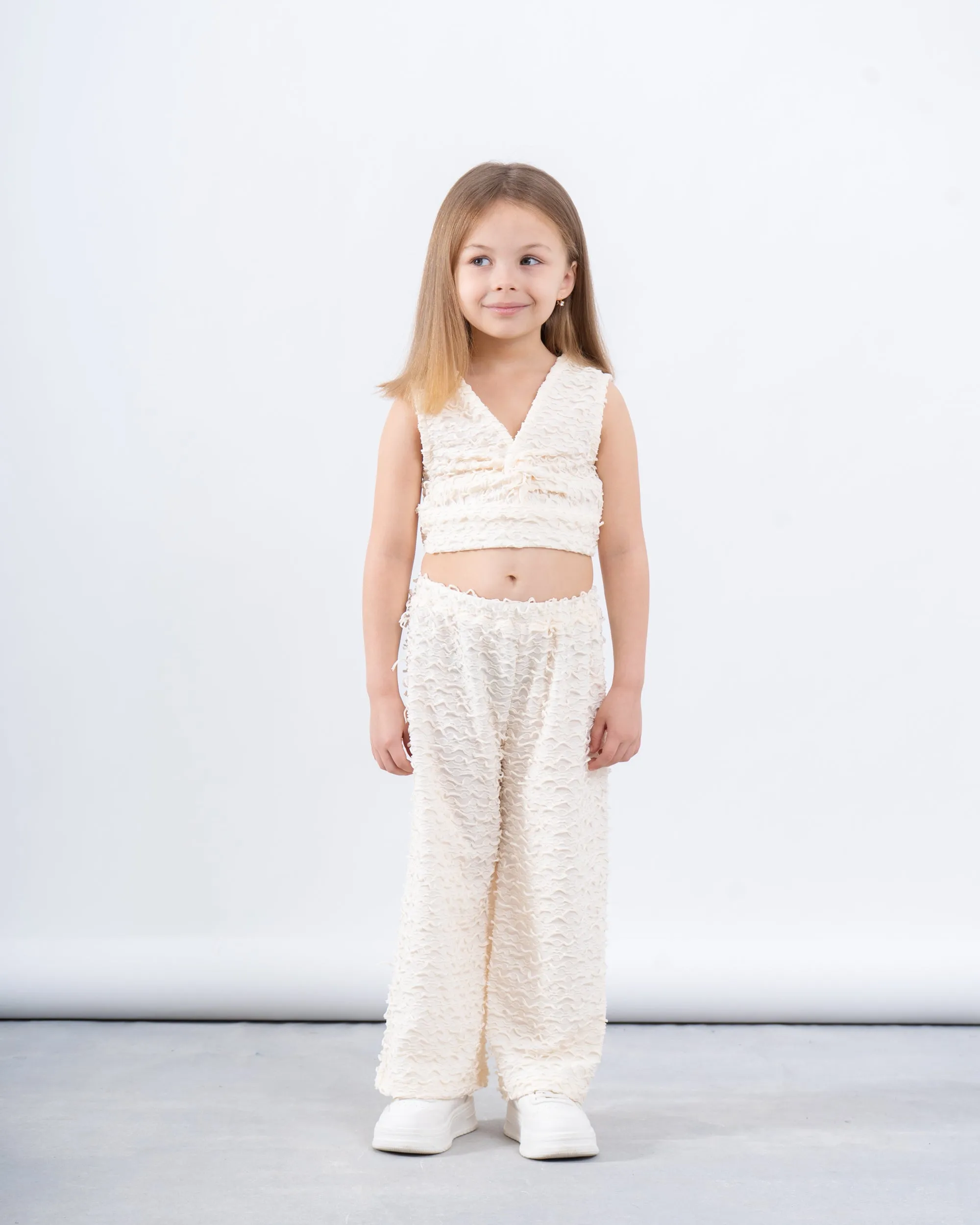 Textured Crop Top With Knot