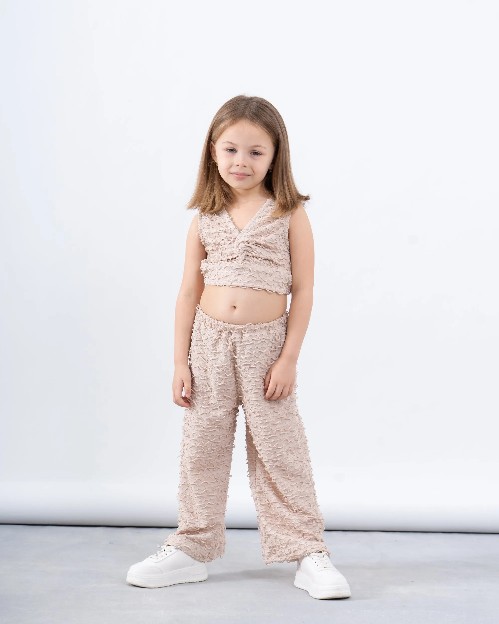 Textured Crop Top With Knot