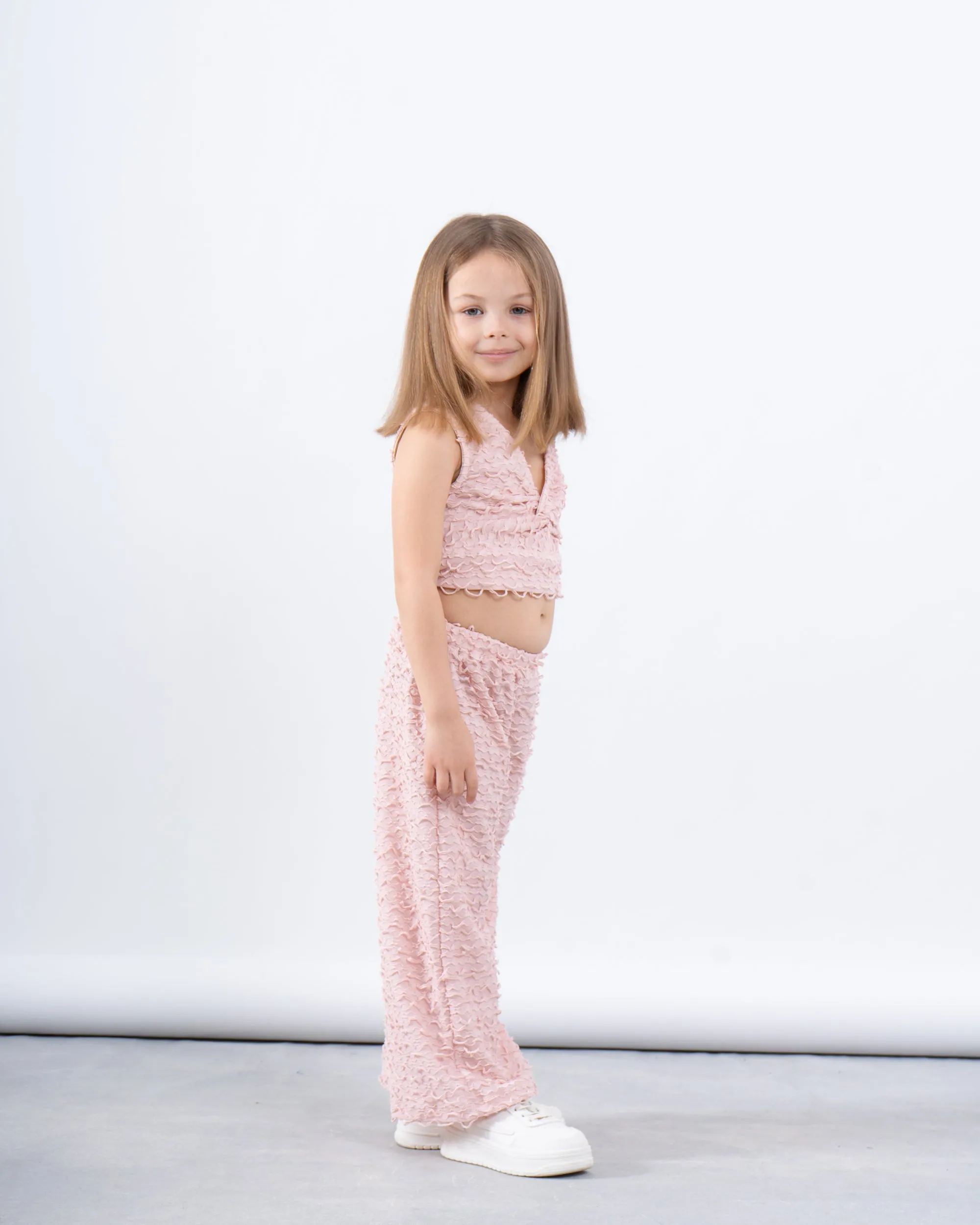 Textured Crop Top With Knot