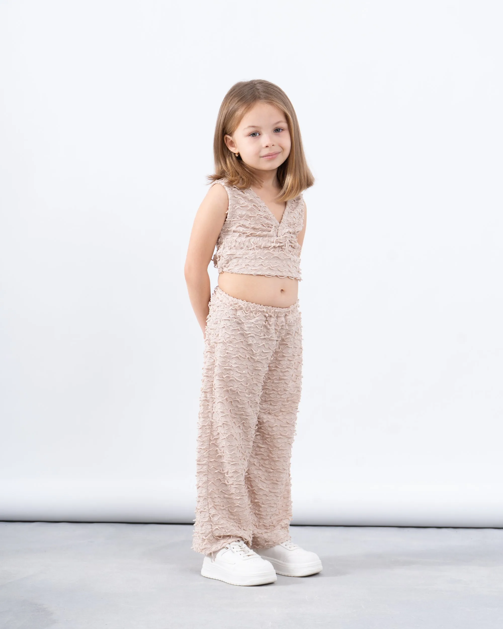 Textured Crop Top With Knot