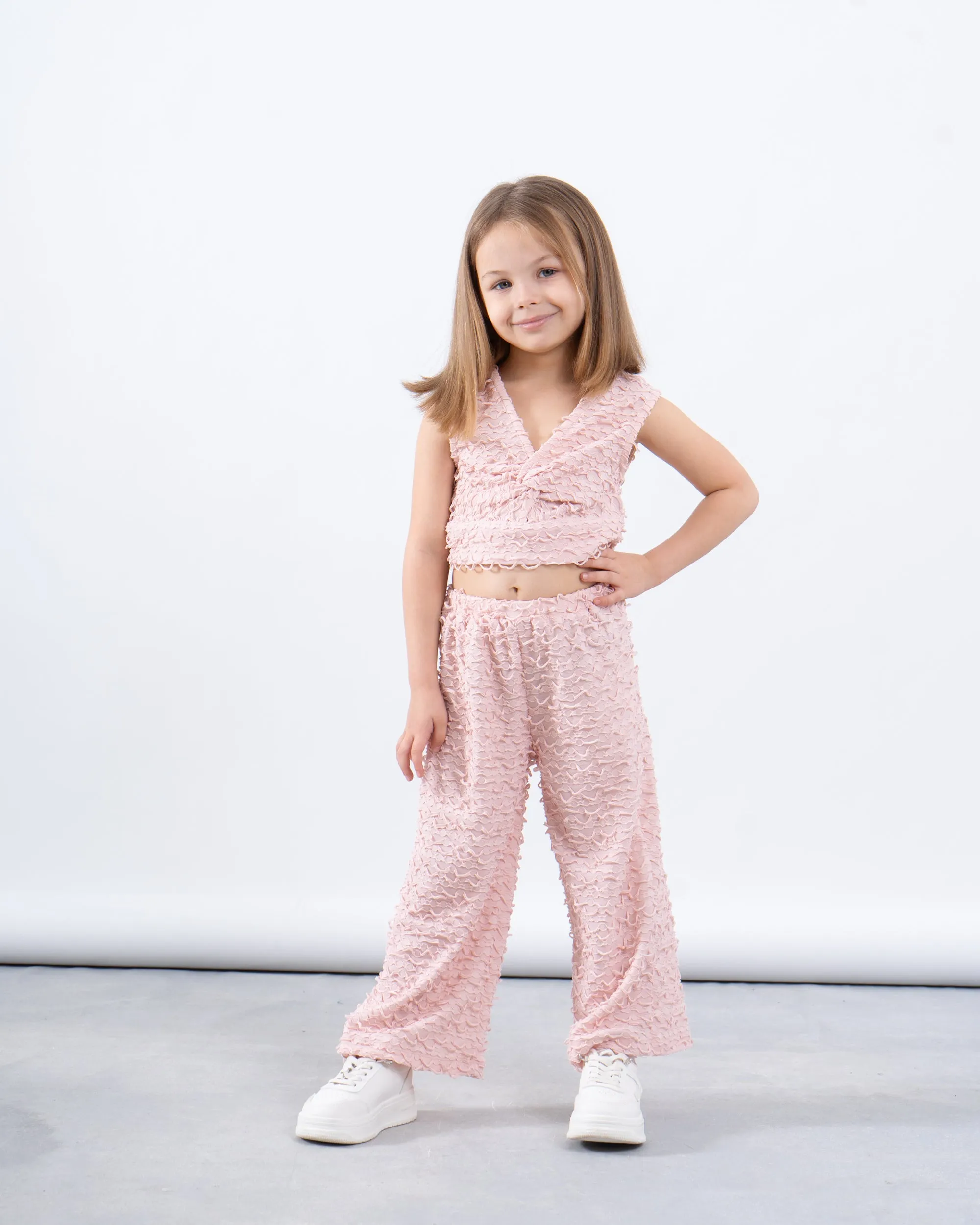 Textured Crop Top With Knot