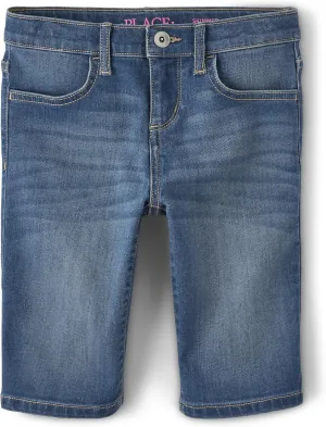 The Children's Place Girls' Denim Skimmer Shorts