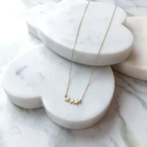Three Star Cluster Necklace (Gold)