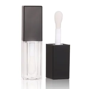 TKB 5ml Black Lip Gloss Tubes with Jumbo Doe Foot Wand Applicator