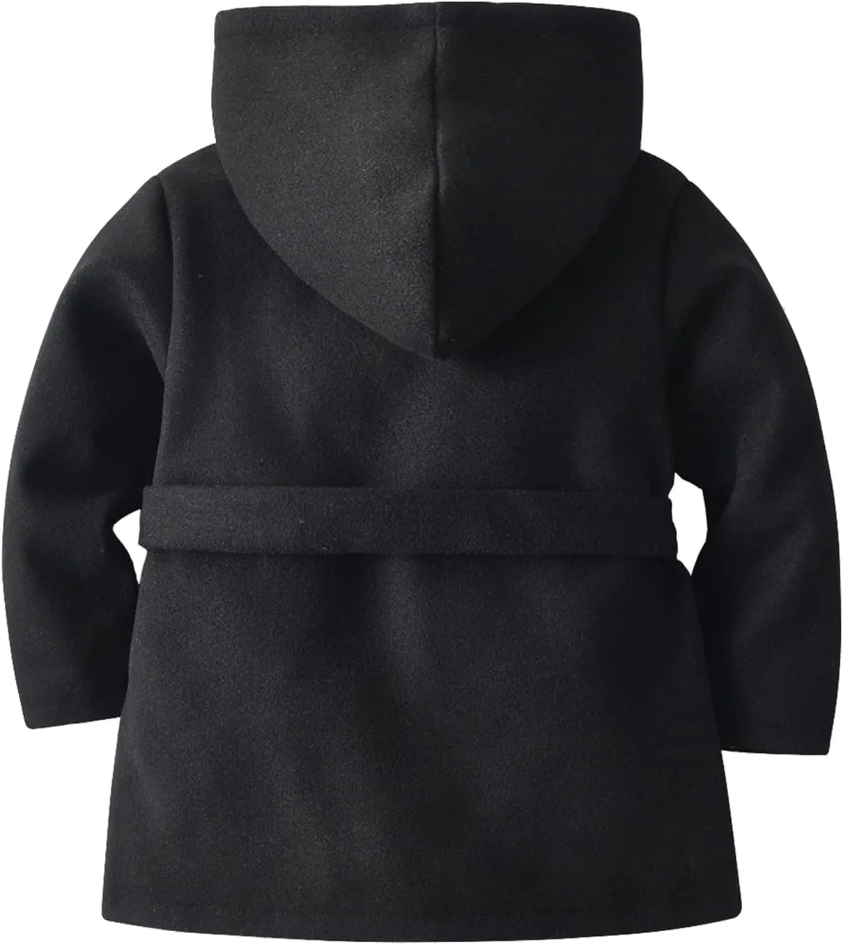 Toddler Girls' Dress Coats Wool Blend Trench Coat Long Winter Jacket Baby Long Peacoat Hooded Faux Fur Jacket Overcoat